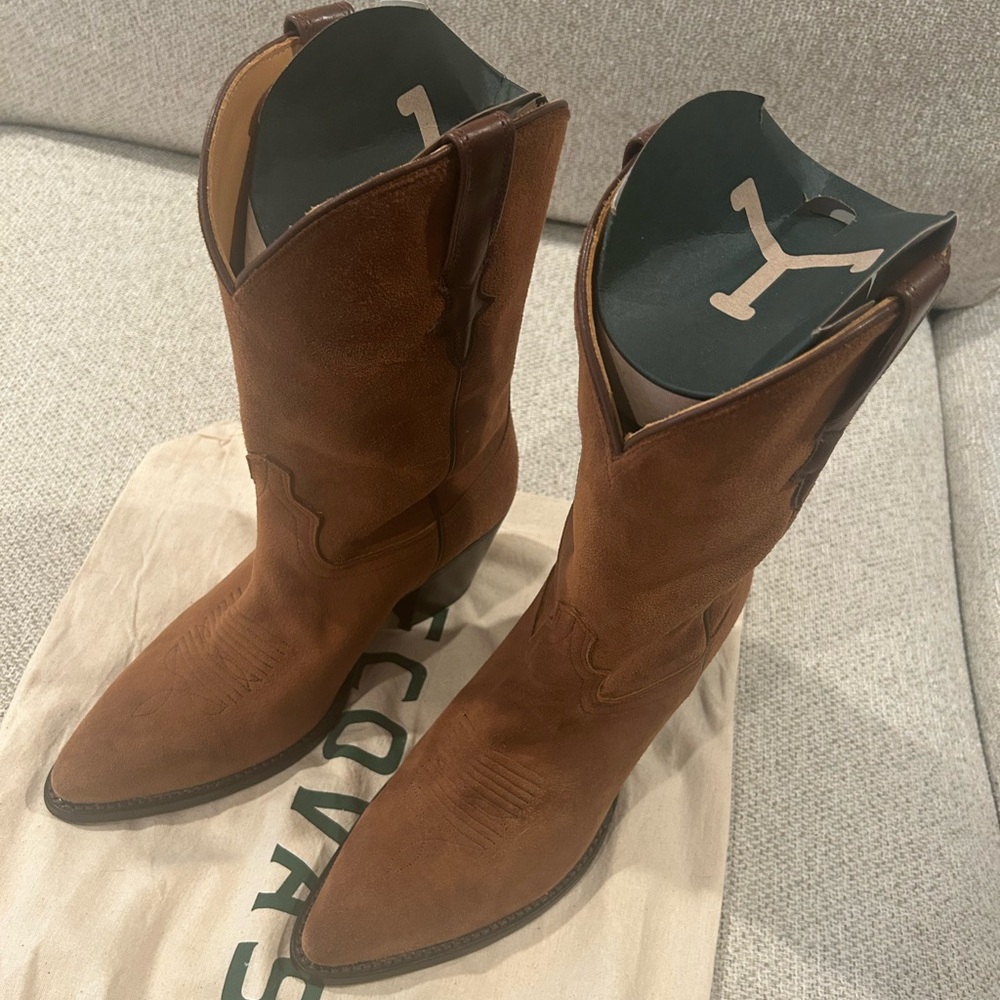 Tecovas Brown Suede Western Boots - Picture 4 of 4